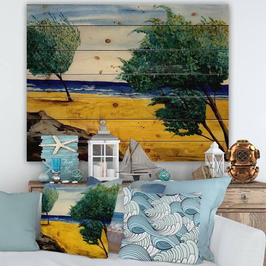 Designart - Orange Beach By The Coastline